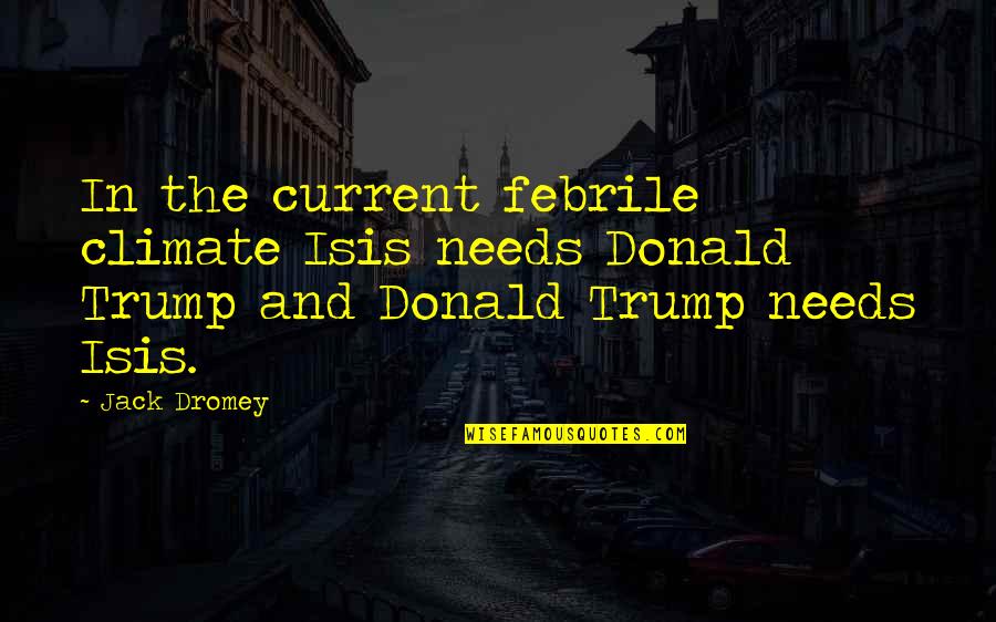 Nitrocellulose Quotes By Jack Dromey: In the current febrile climate Isis needs Donald