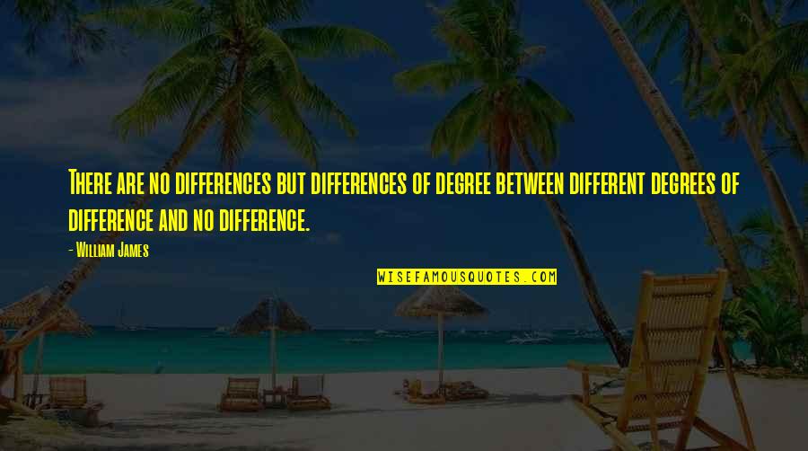 Nitrous Quotes By William James: There are no differences but differences of degree Nitrous Quotes By William James: There are no differences but differences of degree