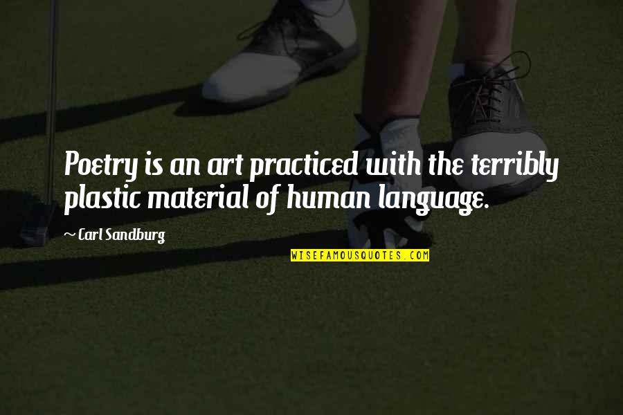 Nitzberg Richard Quotes By Carl Sandburg: Poetry is an art practiced with the terribly