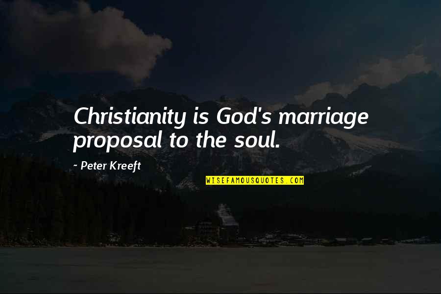 Nitzer Quotes By Peter Kreeft: Christianity is God's marriage proposal to the soul. Nitzer Quotes By Peter Kreeft: Christianity is God's marriage proposal to the soul.