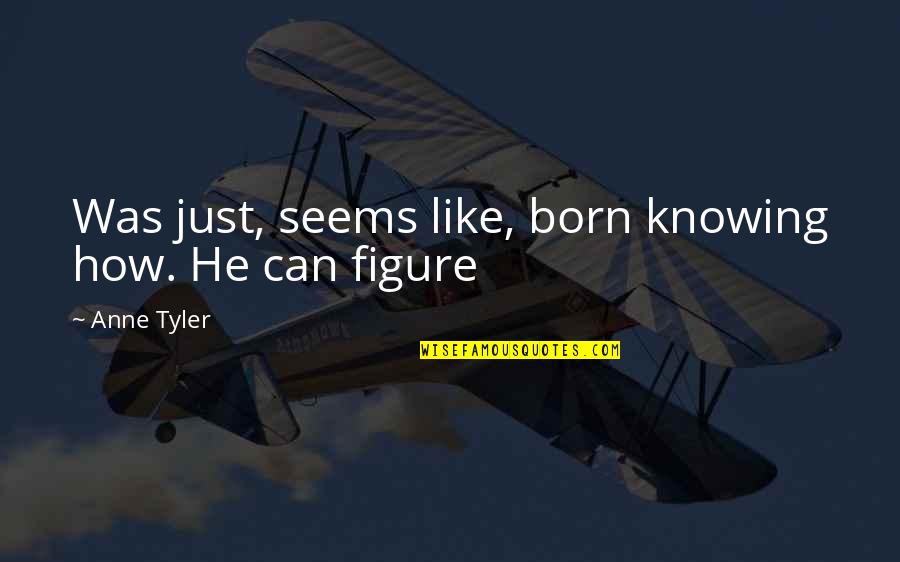 Niyog Quotes By Anne Tyler: Was just, seems like, born knowing how. He
