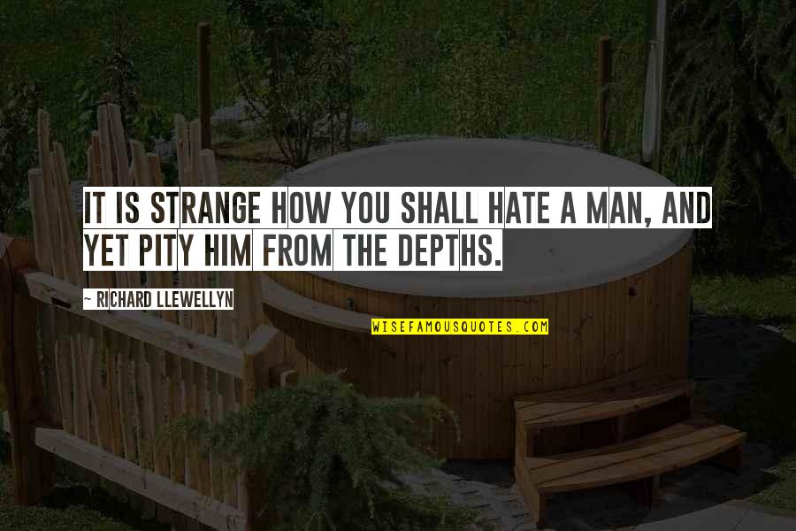 Niyogi Lab Quotes By Richard Llewellyn: It is strange how you shall hate a