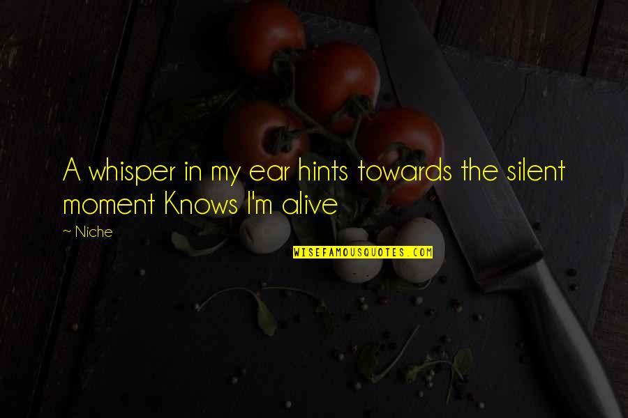 Nizamanr Quotes By Niche: A whisper in my ear hints towards the