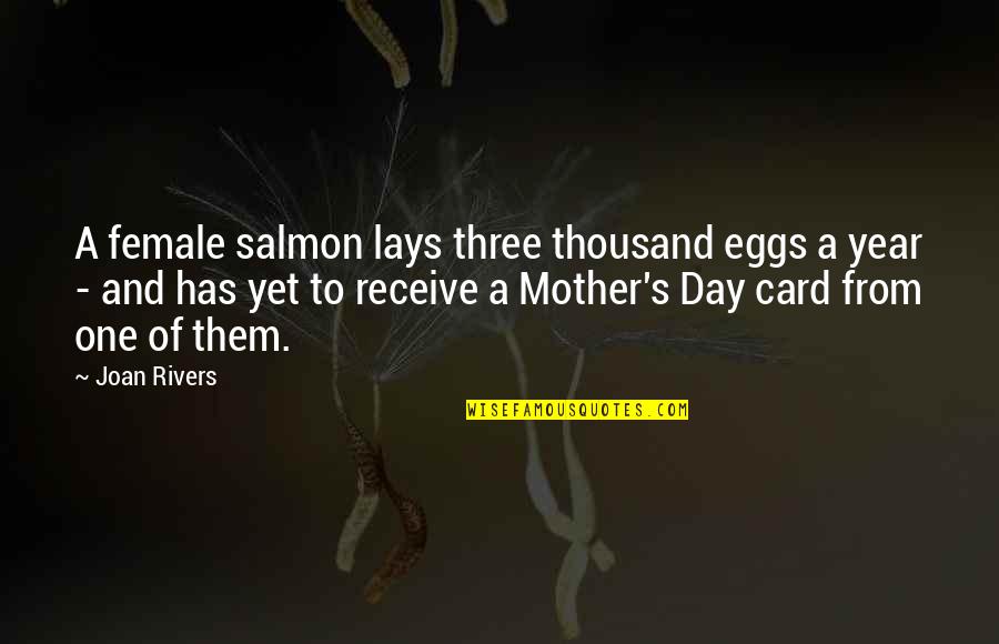Nke Quote Quotes By Joan Rivers: A female salmon lays three thousand eggs a Nke Quote Quotes By Joan Rivers: A female salmon lays three thousand eggs a