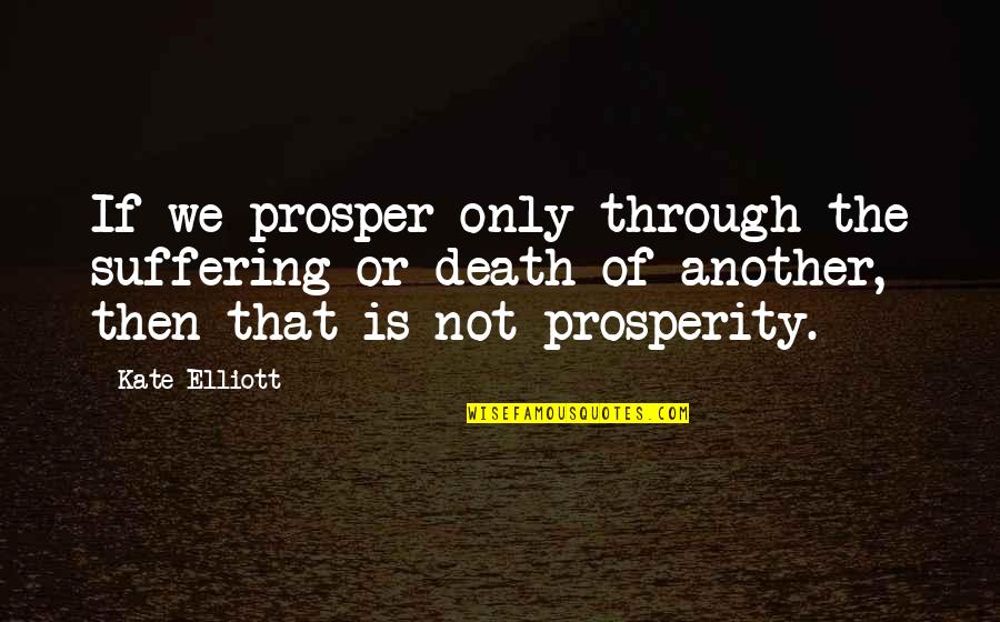 Nlp Training Quotes By Kate Elliott: If we prosper only through the suffering or