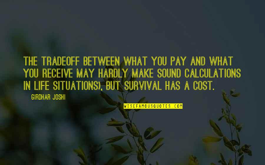 Nneka Okafor Quotes By Girdhar Joshi: The tradeoff between what you pay and what Nneka Okafor Quotes By Girdhar Joshi: The tradeoff between what you pay and what