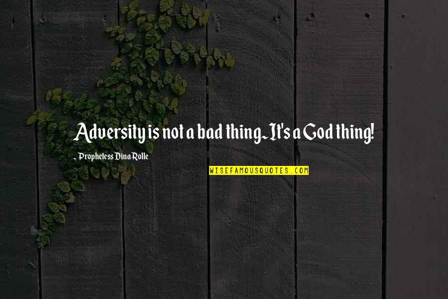 No Achievement In Life Quotes By Prophetess Dina Rolle: Adversity is not a bad thing~It's a God No Achievement In Life Quotes By Prophetess Dina Rolle: Adversity is not a bad thing~It's a God