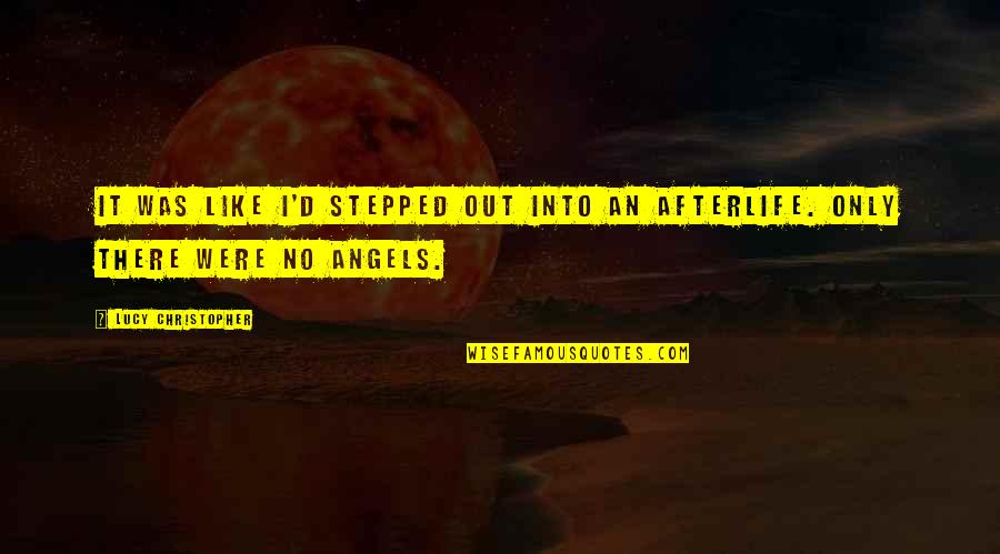 No Afterlife Quotes By Lucy Christopher: It was like I'd stepped out into an No Afterlife Quotes By Lucy Christopher: It was like I'd stepped out into an