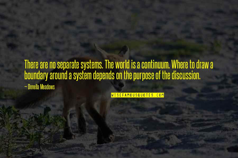 No Boundary Quotes By Donella Meadows: There are no separate systems. The world is