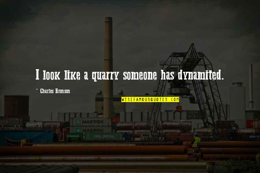 No Bueno Quotes By Charles Bronson: I look like a quarry someone has dynamited. No Bueno Quotes By Charles Bronson: I look like a quarry someone has dynamited.