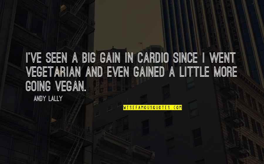 No Cardio Quotes By Andy Lally: I've seen a big gain in cardio since