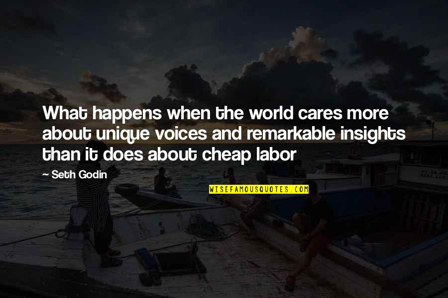No Cares In The World Quotes By Seth Godin: What happens when the world cares more about