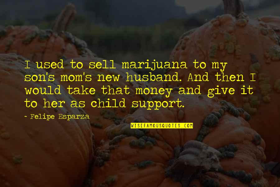 No Child Support Quotes By Felipe Esparza: I used to sell marijuana to my son's
