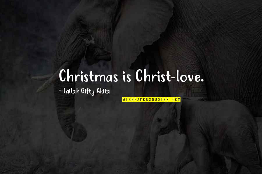 No Christmas Spirit Quotes By Lailah Gifty Akita: Christmas is Christ-love.