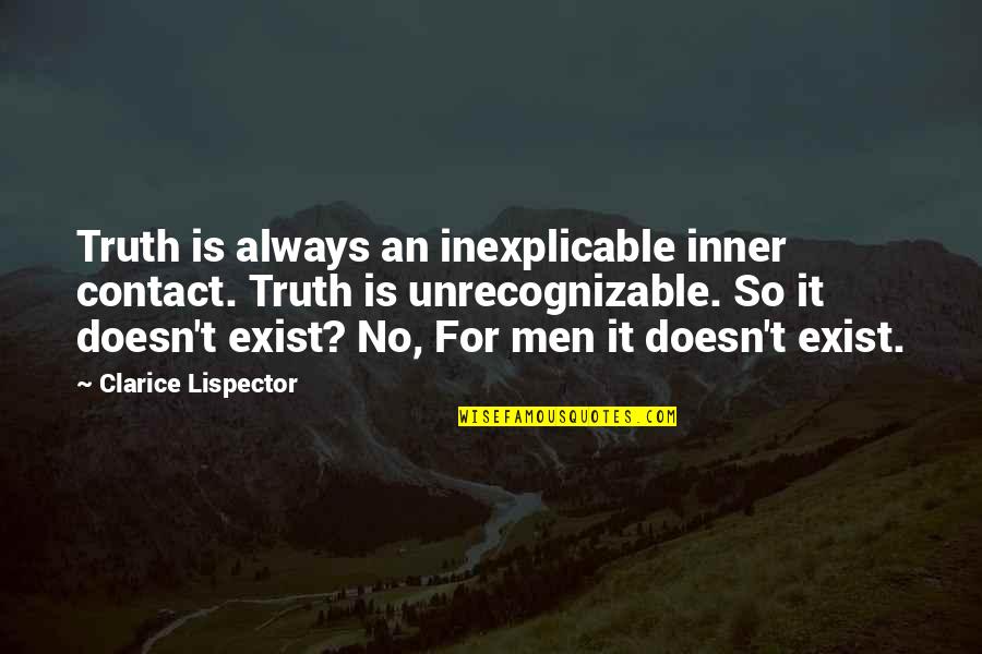 No Contact Quotes By Clarice Lispector: Truth is always an inexplicable inner contact. Truth