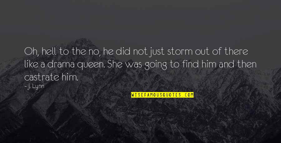 No Drama Queen Quotes By J. Lynn: Oh, hell to the no, he did not