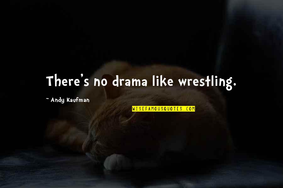 No Drama Quotes By Andy Kaufman: There's no drama like wrestling.