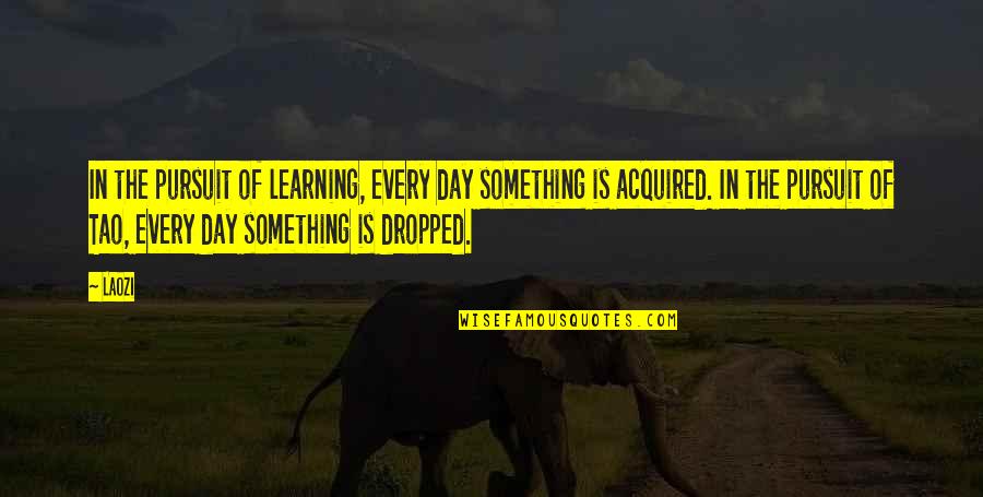 No Dropped Quotes By Laozi: In the pursuit of learning, every day something