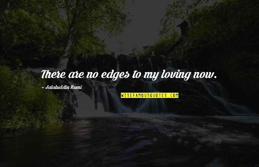 No Edges Quotes By Jalaluddin Rumi: There are no edges to my loving now.