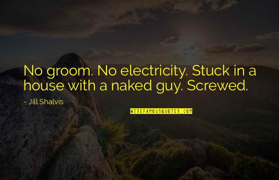 No Electricity Quotes By Jill Shalvis: No groom. No electricity. Stuck in a house