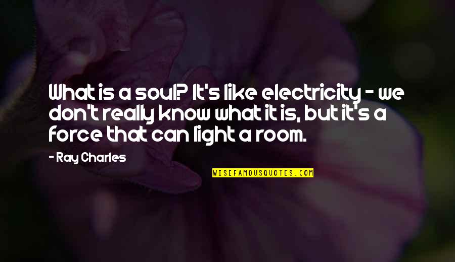 No Electricity Quotes By Ray Charles: What is a soul? It's like electricity - No Electricity Quotes By Ray Charles: What is a soul? It's like electricity -