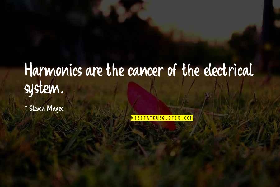 No Electricity Quotes By Steven Magee: Harmonics are the cancer of the electrical system. No Electricity Quotes By Steven Magee: Harmonics are the cancer of the electrical system.