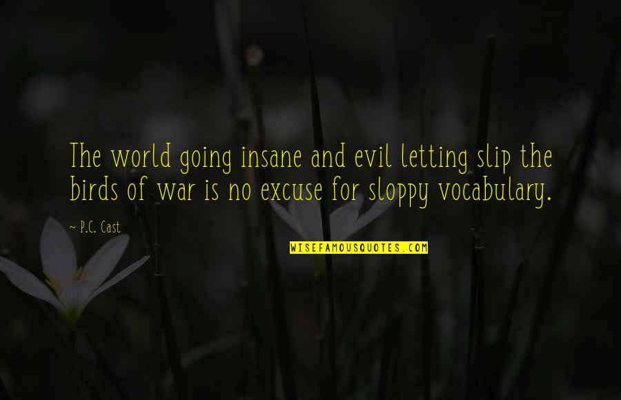 No Excuse Quotes By P.C. Cast: The world going insane and evil letting slip