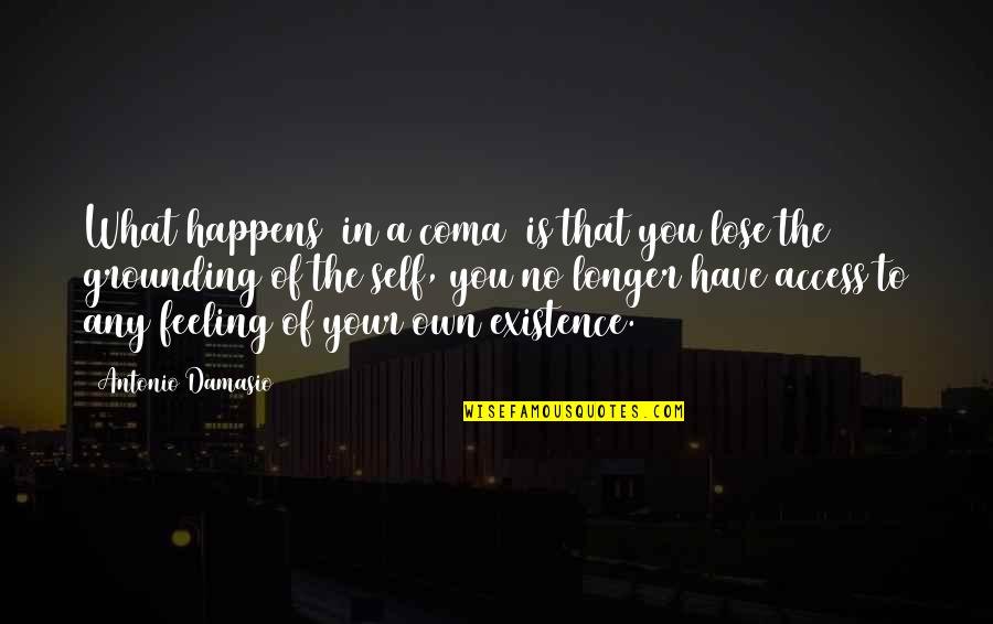 No Feelings Quotes By Antonio Damasio: What happens [in a coma] is that you