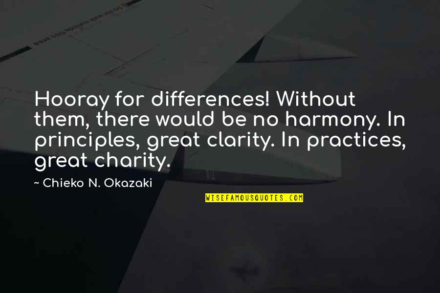 No Inspirational Quotes By Chieko N. Okazaki: Hooray for differences! Without them, there would be