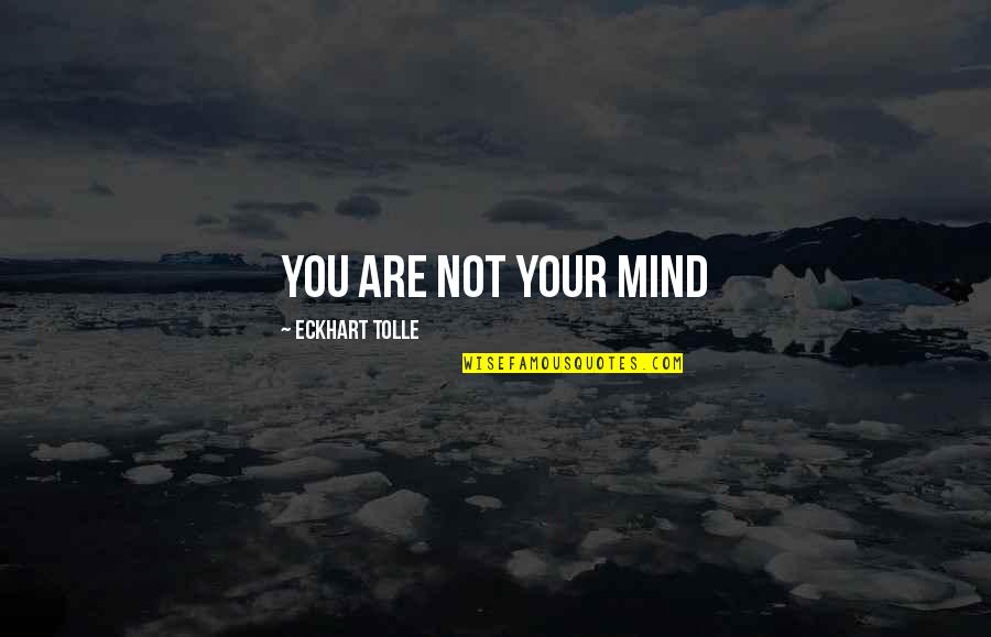 No Longer Human Book Quotes By Eckhart Tolle: You are not your mind No Longer Human Book Quotes By Eckhart Tolle: You are not your mind