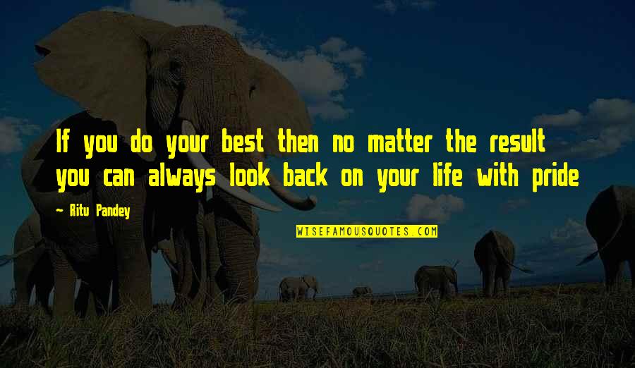 No Look Back Quotes By Ritu Pandey: If you do your best then no matter