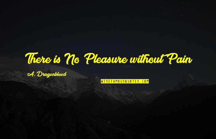 No Love Without Pain Quotes By A. Dragonblood: There is No Pleasure without Pain