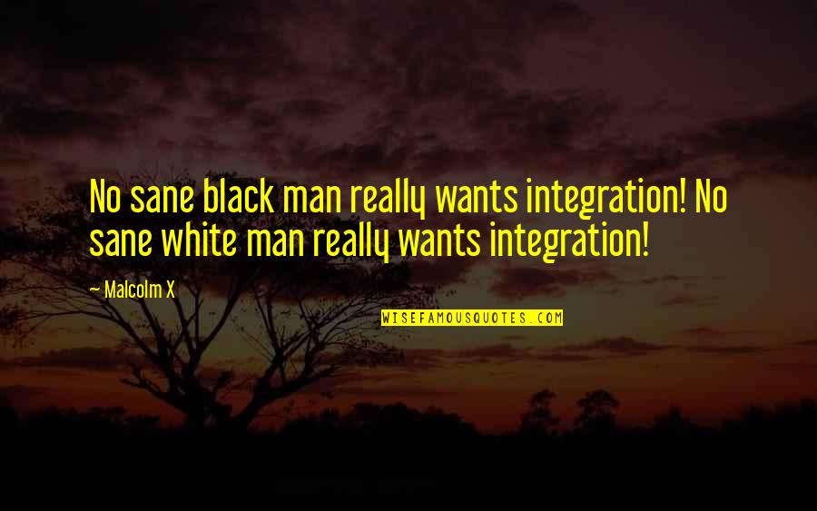 No Man Wants Quotes By Malcolm X: No sane black man really wants integration! No