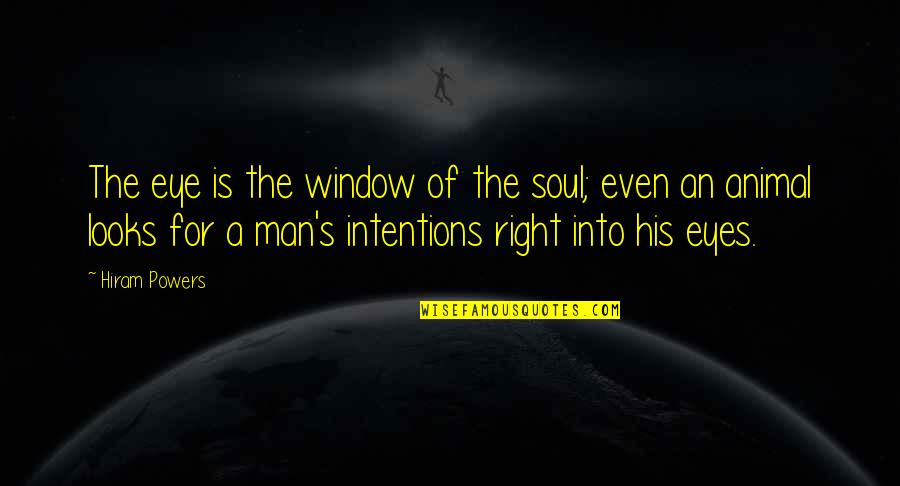 No Matter What The Day Brings Quotes By Hiram Powers: The eye is the window of the soul;