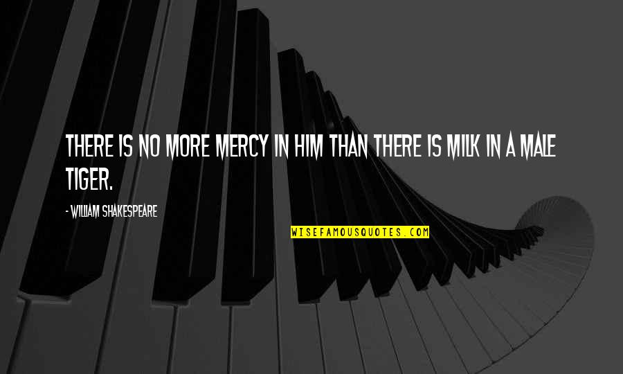 No More Mercy Quotes By William Shakespeare: There is no more mercy in him than