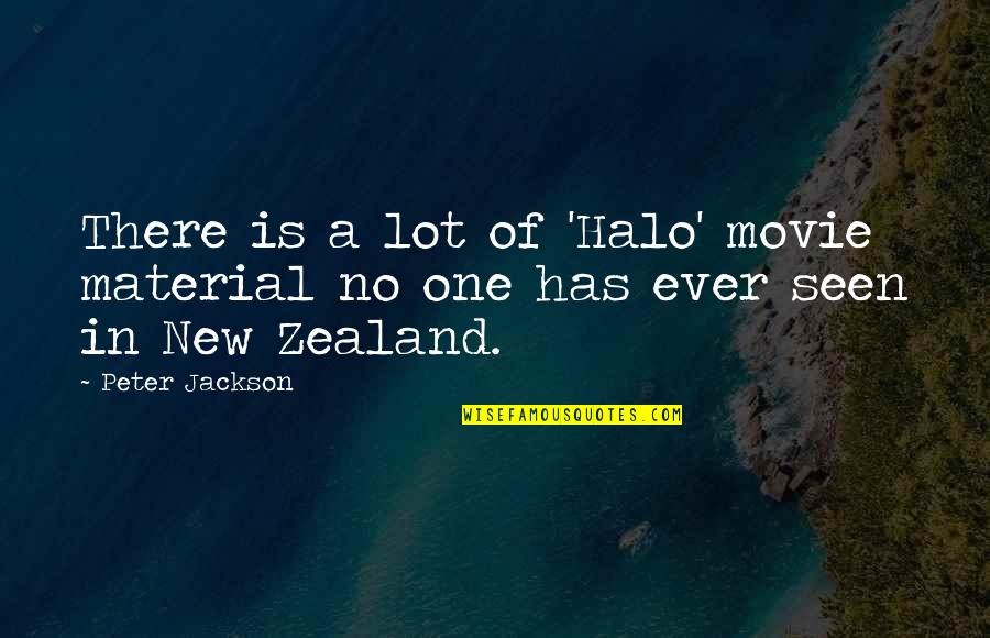 No Movie Quotes By Peter Jackson: There is a lot of 'Halo' movie material