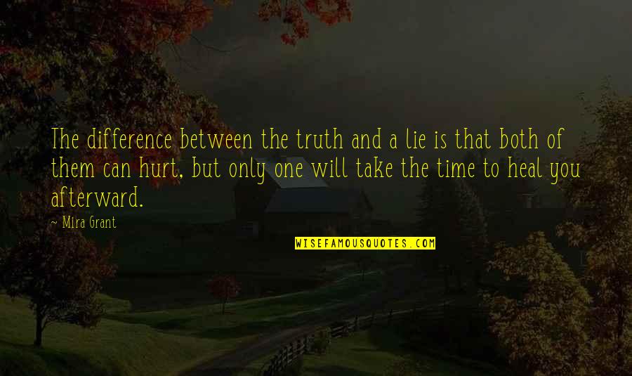 No One Can Hurt You Quotes By Mira Grant: The difference between the truth and a lie