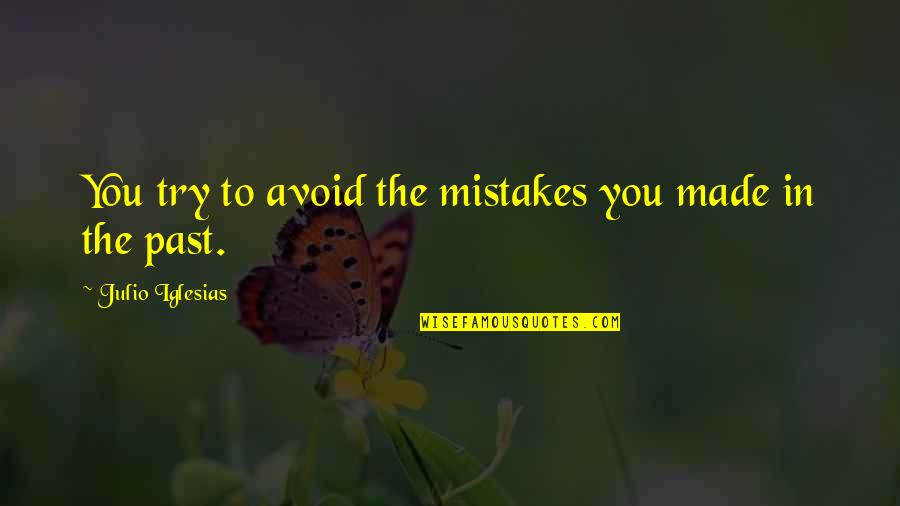 No One Can Tear Me Down Quotes By Julio Iglesias: You try to avoid the mistakes you made