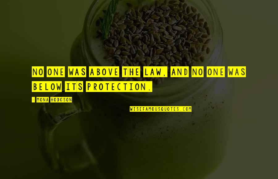 No One Is Above The Law Quotes By Mona Hodgson: No one was above the law, and no