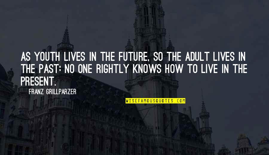 No One Knows The Future Quotes By Franz Grillparzer: As youth lives in the future, so the