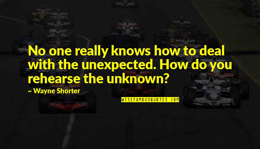 No One Really Knows Quotes By Wayne Shorter: No one really knows how to deal with