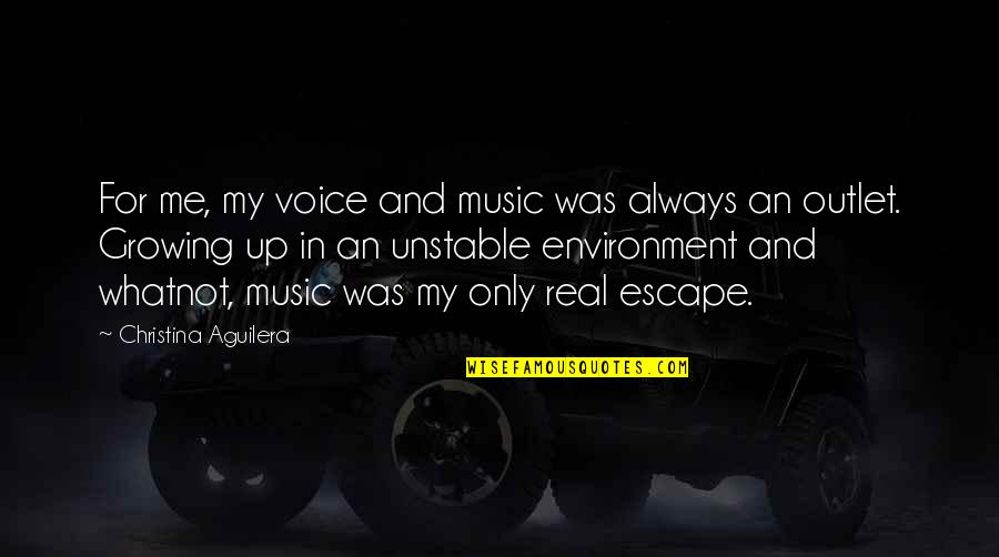 No Outlet Quotes By Christina Aguilera: For me, my voice and music was always