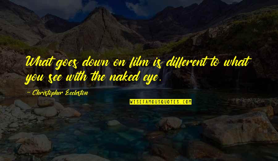 No Place Like Home Quote Quotes By Christopher Eccleston: What goes down on film is different to No Place Like Home Quote Quotes By Christopher Eccleston: What goes down on film is different to
