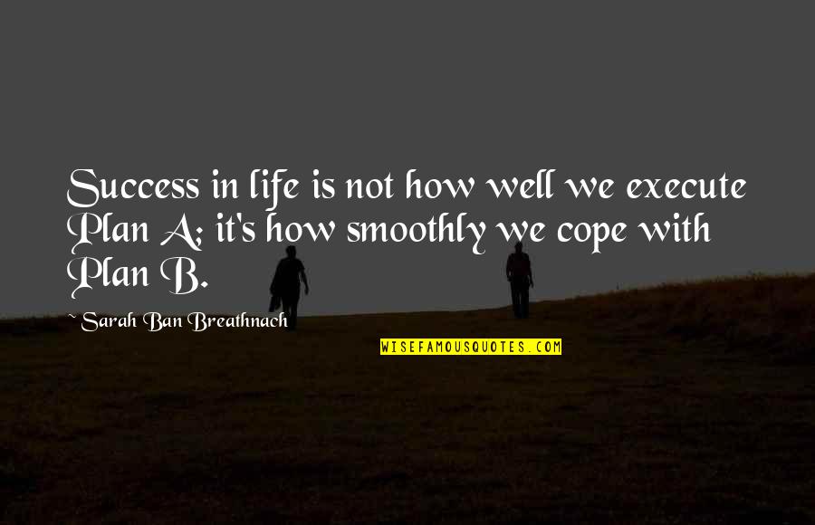 No Plan B Quotes By Sarah Ban Breathnach: Success in life is not how well we