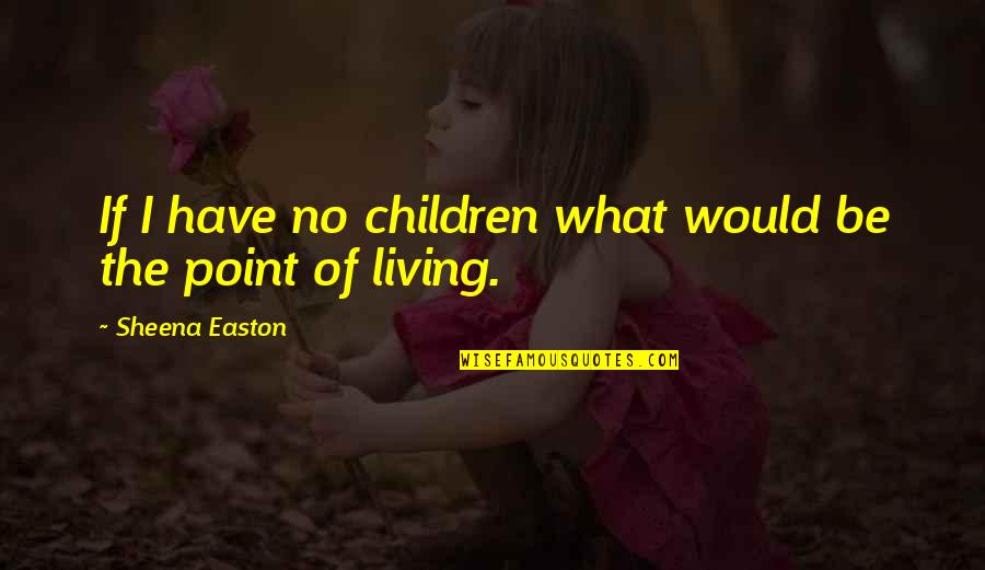 No Point Quotes By Sheena Easton: If I have no children what would be