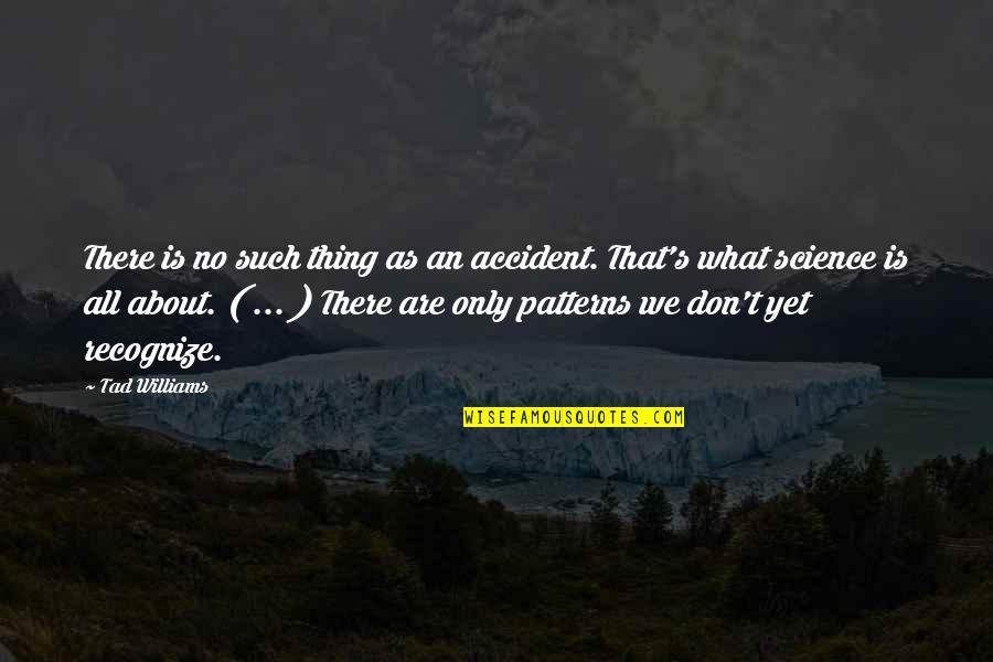 No Point To Prove Quotes By Tad Williams: There is no such thing as an accident.