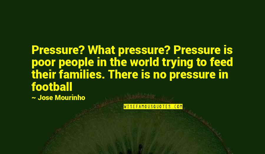 No Pressure Quotes By Jose Mourinho: Pressure? What pressure? Pressure is poor people in