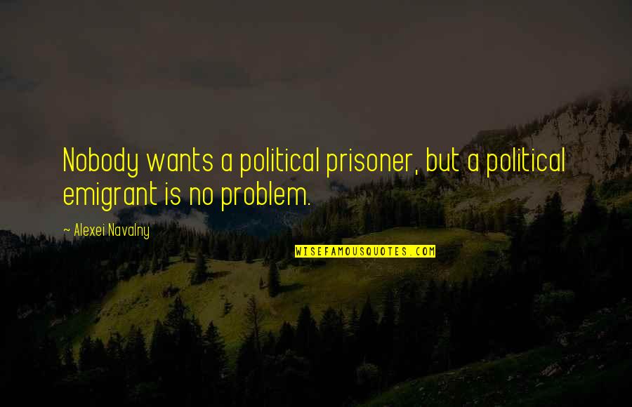 No Problem Is A Problem Quotes By Alexei Navalny: Nobody wants a political prisoner, but a political