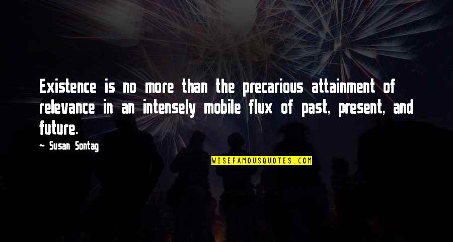 No Relevance Quotes By Susan Sontag: Existence is no more than the precarious attainment