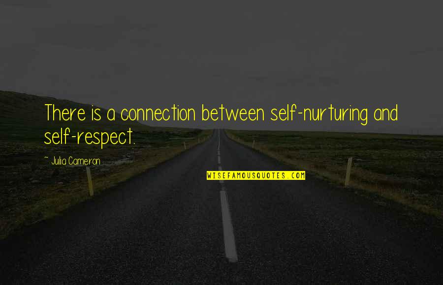 No Respect For Self Quotes By Julia Cameron: There is a connection between self-nurturing and self-respect.